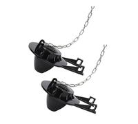 652F 2 pezzi Home Seal Coperchio a battente Coperchio for valvole di scarico WC 2 pollici Universali Tappi for WC Coperchio a battente Resistente(Black)