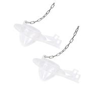 652F 2 pezzi Home Seal Coperchio a battente Coperchio for valvole di scarico WC 2 pollici Universali Tappi for WC Coperchio a battente Resistente(Clear)