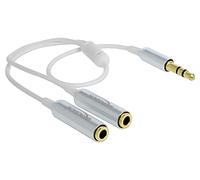 65355 Cavo Jack 3,5mm, 3pin, Femmina x2,Jack 3,5mm 3pin Maschio DELOCK
