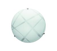 656496 Q.TA' 5 PLAFONIERA DARIO D 40 CM 2 LUCI E27 CROMO B/CO