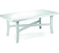 IPAE PROGARDEN Tavolo da Giardino Rettangolare in Plastica Dimensioni 180x100x72 cm colore Bianco