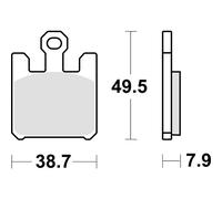 656788RST PASTIGLIA FRENO SBS 788RST SET 4 PZ