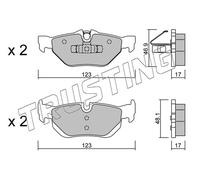 658.0 TRUSTING Kit pastiglie freno, Freno a disco per ,BMW,BMW (BRILLIANCE)