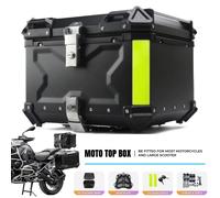 65L 55L Scatola per casco moto CNC in alluminio Coda superiore posteriore Custodie per attrezzi per riporre i bagagli Blocco bagagliaio per YAMAHA Per Honda Per BMW 55L Silver