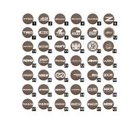 (65MM ARCO A FORMA DI BRONZO 1) 4 pezzi adesivi per il centro del cerchione dell'auto con logo laser, coprimozzi