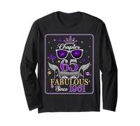 65th Birthday Queen Chapter 65 Fabulous Since 1961 Women Maglia a Manica