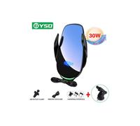 (65W Nero con Supporto) Caricabatterie Wireless per Auto da 30W per iPhone 14 13 12 11 Pro Max Smart