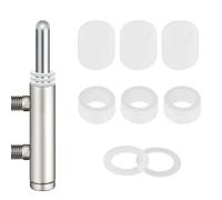 66 anelli per porte da camera, rondelle, cerniera per porta, in plastica, 10 x 15 mm (spessore 1 mm, 33 pezzi + spessore 0,5 mm, 33 pezzi), anelli di montaggio senza tracce di abrasione (bianco)