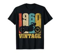66 Compleanno Biker Motociclette Motocicletta Vintage 1960 Maglietta