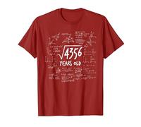 66° Compleanno - radice di 4356 Matematica Nerd Matematica Maglietta, Uomo, Mirtillo Rosso, XL