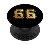 66, grafica per sport di squadra, numero sessantasei, abbinamento universitario PopSockets PopGrip Adesivo