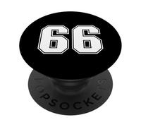 66, grafica per sport di squadra, numero sessantasei, abbinamento universitario PopSockets PopGrip Adesivo