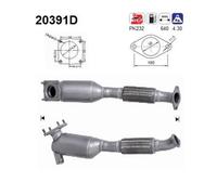 66 KW 90 CV CATALIZZATORE PER Ford Focus Tre Vol DFW 1.8 Turbo Di/TdDi