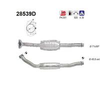 66 KW 90 CV CATALIZZATORE PER Peugeot 306 2 Vol/ 7A, 7C, N3, N5 1.9 DT
