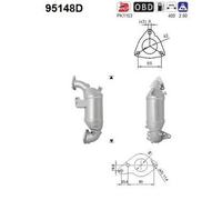 As 95148D Catalizzatore per Toyota Auris E15 Subaru Trezia