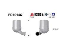 AS Filtro antiparticolato (FAP) 80 KW 109 CV per Peugeot 206 CC 2D 1.6 HDi 110