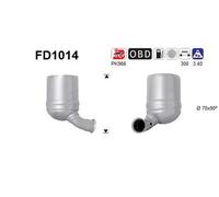 AS Filtro FAP per Citron C5 III RD 1.6 HDi 110 80 KW 109 CV