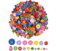 660 bottoni colorati assortiti per l'artigianato, bottoni rotondi multicolori per bambini e adulti, accessori per cucito, scrapbooking, lavoro a maglia, artigianato e progetti creativi fai-da-te