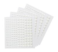 660 perline da incollare, retro autoadesivo, perline, fogli adesivi per bellezza del viso, perline rotonde, diverse misure (3 mm/4 mm/5 mm/6 mm)