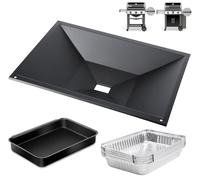 66036 - Vassoio per grasso con 10 pezzi 6415, per Weber Genesis II serie 300, ricambio per Weber Genesis II E-310 E-315 E-325 E-330 E-335 S-310 S-315 S-330 S-335 CSE-340 Griglie