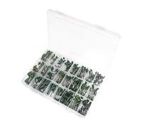 660PCS 24Value Capacitor Kit 100V 2A221J~2A474J Polyester Film Capacitors Assorted Kit 0.47nF 0.68nF 1nF 2.2nF 3nF 100nF MQXFCZUX