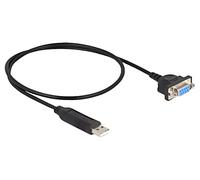 66453 Convertitore USB-RS232 D-Sub 9pin Femmina, USB A-Spina 0,5m DELOCK