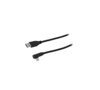 66503 Cavo USB 3.0 USB A-Spina, USB C Connettore Angolare 2m Nero Goobay