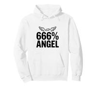 666% Angelo Divertente Umorismo Oscuro Felpa con Cappuccio
