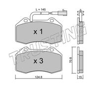 667.1 TRUSTING Kit pastiglie freno, Freno a disco per ABARTH,ALFA ROMEO
