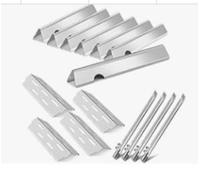 66797 Flavorizer Bars, 67490 bruciatori e 66041 set deflettore di calore per Weber GS4 Genesis II serie 400, E-410 E-435 S-410 S-435 SE-410 parti grill, Genesis GS4 II LX E/S-440, in acciaio inox