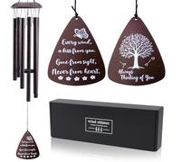 66cm Campane a Vento, per la Perdita di Madre, Padre o Amante | 6 RöHren Campane a Vento per Esterno für Zimmer Cortile Giardino Balcone, Campane Commemorative Dolore e Condoglianze Regalo