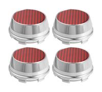 66mm Copricerchi per cerchi lega per auto con motivo in fibre carbonio rosso-4pz
