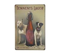 66Retro Tennent'S Lager Beer, Vintage Retro Metallo Tin Sign, Wall Decorative Sign Vintage Tin Sign 7.8 * 11.8 pollici (L * W)