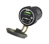 66W Adattatore di Ricarica Auto Doppia Porta Tipo C PD30W+USB 36W Con Touch Interruttori Per Auto Camion SUV Moto Barche Protezioni Sicure