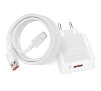 66W SuperCharge Caricabatterie per Honor 90 70 Magic V3 V2 RSR per Huawei Mate 40 30 Pro P30 Lite, 2m 6A Cavo di ricarica USB C Adattatore alimentazione per HONOR 200 90 Smart 70 Lite X6b X8a X7a X6a
