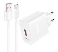 66W SuperCharge Caricabatterie per Honor 90 70 Magic V3 V2 RSR per Huawei Mate 40 30 Pro P30 Lite, 6A Cavo di ricarica USB C Adattatore alimentazione per HONOR 200 90 Smart 70 Lite X6b X8a X7a X6a