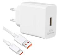 66W SuperCharge Caricabatterie per Honor Magic 7 6 Lite 90 Lite 200 Lite X8a X8b con 6A Cavo di ricarica 1m USB C Adattatore di alimentazione per Huawei Mate 40 P50 Honor Magic 6 X9b Pad X8a X9