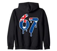 67 Australia Six Seven Bandiera Australiana Felpa con Cappuccio