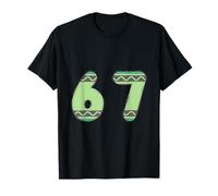 67 Back to School Crayon Style Number Design Semplice Maglietta