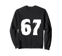 67 Bigfoot Style Number Bold Cryptid Graphic Design minimale Felpa