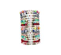 67 braccialetti per adolescenti, 16 braccialetti divertenti con sei sette meme, braccialetti elastici per uomini e donne, regali per compleanni, San Valentino, calze di Natale (6-7)