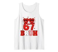 67 Bruh Funny Valentine Heart Cute Mini Hearts Meme Tee Canotta
