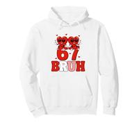 67 Bruh Funny Valentine Heart Cute Mini Hearts Meme Tee Felpa con Cappuccio