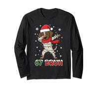 67 Bruh Meme German Shorthaired Pointer Dog Christmas Teens Maglia a Manica
