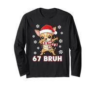 67 Bruh Six Seven Meme Chihuahua Dog Lover Christmas Kids Maglia a Manica