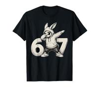 67 Bunny Dabbing Six Seven Easter Bunny Meme Uomini Ragazzi Bambini Maglietta