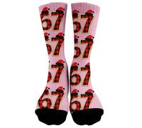 67 Calzini 6 7 Meme Novità Sei Sette Numeri Calzini Novelty Six Seven Meme Design Calzinis Divertenti Calzinis Da Baseball Traspiranti Per Compleanni, Escursioni, Palestra, Viaggi, Sport