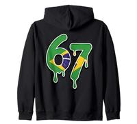 67 Canada Six Seven Bandiera Canadese Felpa con Cappuccio