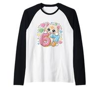 67 Cat Ice Cream Drip Cool Meme 67 Divertente Six Seven Humor Maglia con Maniche Raglan