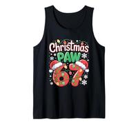 67 Christmas Paws Meme Six Seven Cappello da Babbo Natale Canotta